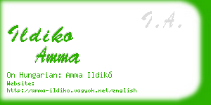 ildiko amma business card