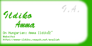 ildiko amma business card